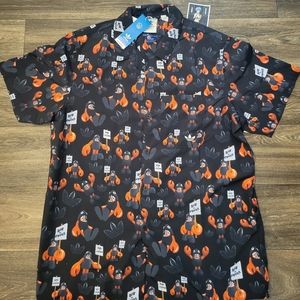 Adidas Philip Colbert Save The Lobster Button Down Shirt L